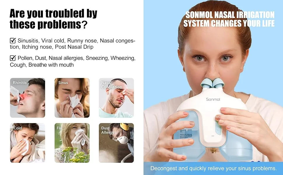 Electric Nasal Irrigation System (Nasal Irrigation Blue) - product information 6