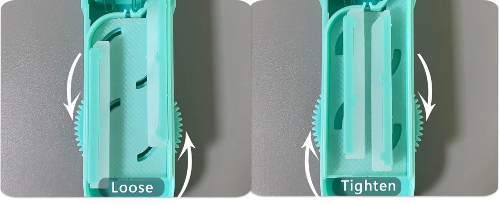 Johnbee Pill Cutter Splitter for Small and Tiny Pills Larger Pills. Adjustable Pill Splitter Accurately Cuts Multiple Pills at Once. Sharp Blade with Safety Guard. Non-Slip Silicone Edge (Lake Blue) - pill cutter
