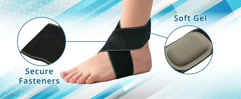 MARS WELLNESS Achilles Tendonitis Support Ankle Brace - Plantar Fasciitis Relief - Gel Buttress Pad - All Day Achilles Tendonitis Relief - Small/Medium - ankle brace for sprained ankle
