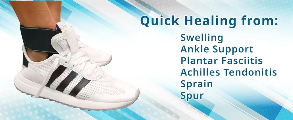 MARS WELLNESS Achilles Tendonitis Support Ankle Brace - Plantar Fasciitis Relief - Gel Buttress Pad - All Day Achilles Tendonitis Relief - Small/Medium - best ankle braces