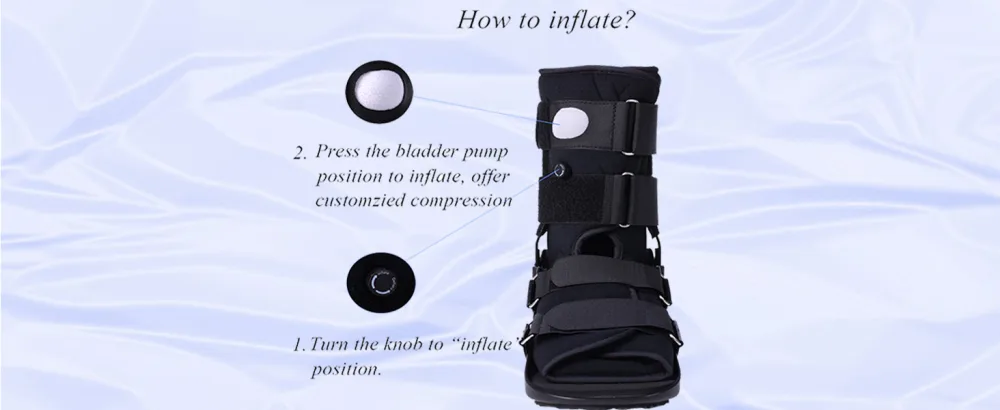 Medibot Walker Boot Fracture Boot for Foot and Ankle Size S 11"Inflatable walker Small - walking boot
