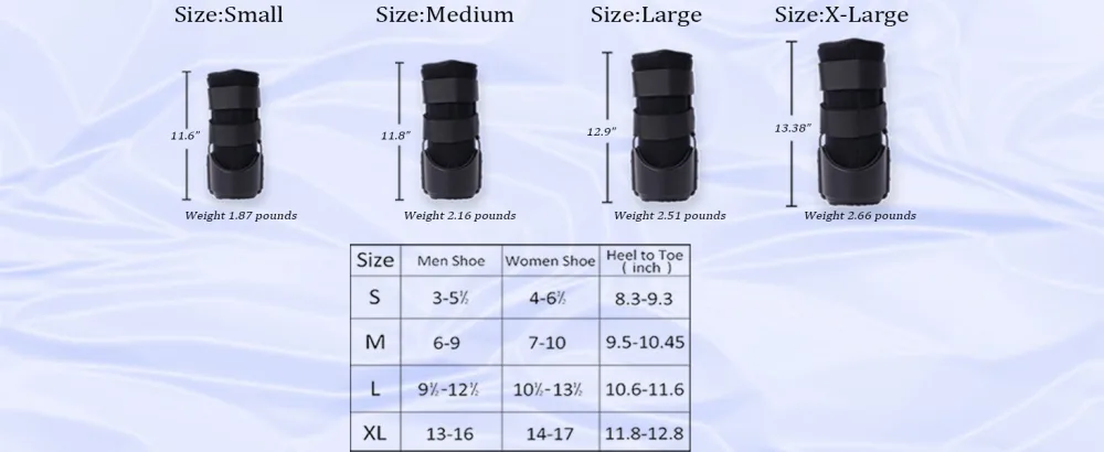 Medibot Walker Boot Fracture Boot for Foot and Ankle Size S 11"Inflatable walker Small - walking boot
