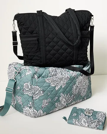 Vera Bradley Women's Microfiber Travel Pill Organizer Black One Size One Size Black - Travel
