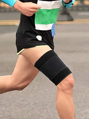 Thigh Wrap Compression Sleeve Support for Quad Groin Breathable Non-slip Elastic Thigh Brace for Men and Women for Hamstring Inflammation Swelling Bruising Tendon Torn - product information 31
