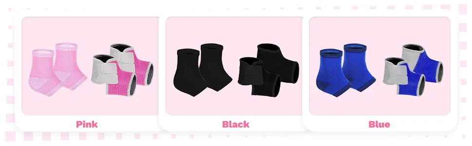2 Pairs Kids Ankle Brace Set Foot Support Stabilizer Wraps Protector Guard Knitted Ankle Sleeve Sock Support Ankle Support Pink Ankle Brace for Kids Ankle Compression Socks for Injury Prevention - product information 8
