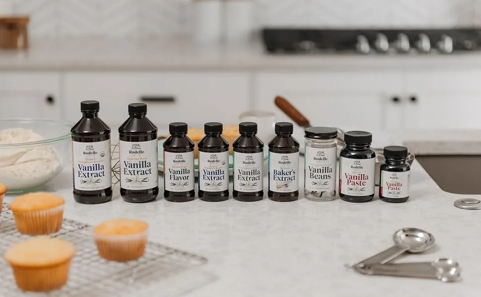 Rodelle Gourmet Pure Vanilla Extract, 8 Oz - Rodelle pure vanilla extracts and vanilla items