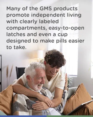 GMS 7 Day Medicine Pill Organizer - Stackable Pill Box Extra Small Size Ideal for Travel - Fits Small Tablets Pills & Vitamin Supplements - Keep Your Daily & Weekly Medicine Organized in One Place Rainbow - GMS products