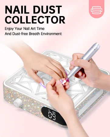 UV LED Nail Lamp 72W Rechargeable Sparkly Wireless Nail Dryer Gel Polish Light with 5 Timer Setting Professional Quick Dry Curing Lamp with Display Auto Sensor for Salon & Home A-white - dust collector nail tech