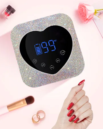 UV LED Nail Lamp 72W Rechargeable Sparkly Wireless Nail Dryer Gel Polish Light with 5 Timer Setting Professional Quick Dry Curing Lamp with Display Auto Sensor for Salon & Home A-white - uv light