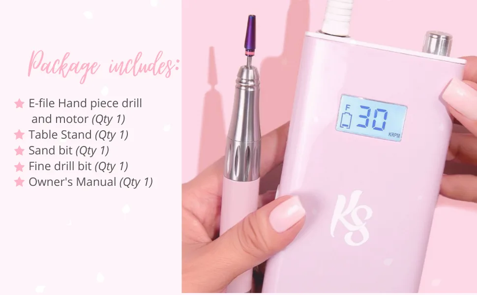 Kiara Sky Beyond Pro Portable Drill (Pink) - Package includes