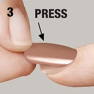 KISS imPRESS No Glue Mani Press On Nails Bare But Better 'Simple Pleasure' Nude Short Size Squoval Shape Includes 30 Nails Prep Pad Instructions Sheet 1 Manicure Stick 1 Mini File - image