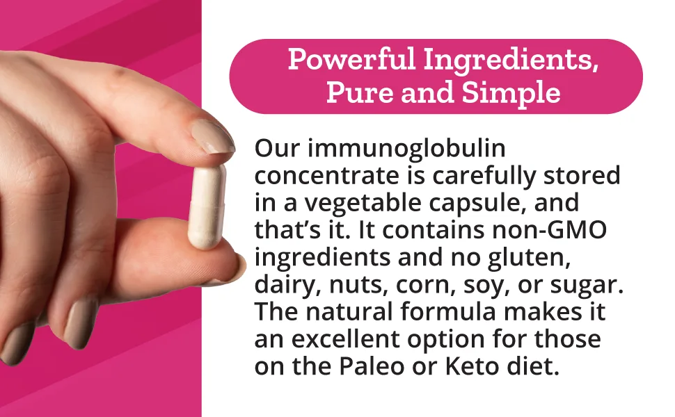 Just Thrive - Ultimate IgG - Complete Immune Support Supplement - Detox Formula 120 Vegetable Capsules - JTH-IgG-EBC05