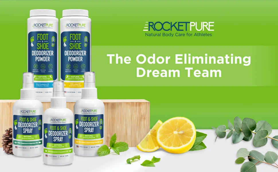 Rocket Pure Natural Shoe Deodorizer Spray and Foot Spray - Shoe Odor Eliminator, Shoe Spray Deodorizer, Foot Spray Odor Eliminator Spray (Cedar) - foot odor eliminator spray