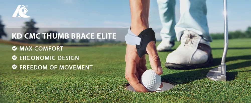 KD Thumb Brace Elite: CMC Thumb Brace for Osteoarthritis Joint Pain CMC Joint Thumb Arthritis Brace Provide Support and Allow for Movement (Medium Left Hand) Left Hand Medium - Thumb Brace
