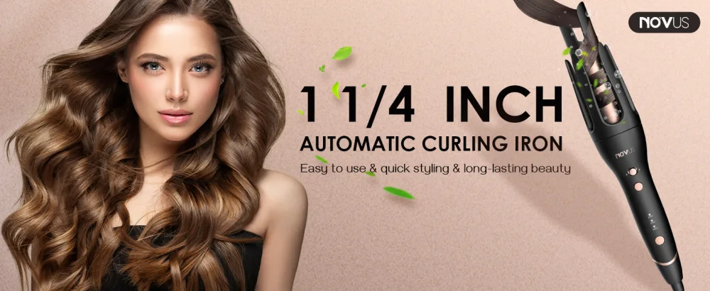 Anti-Scald Automatic Curling Iron Rotating Curling Iron Ceramic Curling Iron Auto Curling Wand Adjustable Steering Time Reminder 30Min Auto Shut Down 3 Temp Settings for All Hair Types Black - auto curling wand auto curling iron rotating curling iron