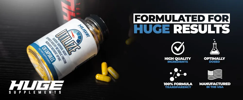 Huge Supplements Utilize Carb Blocker Nutrient Partitioner Support Healthy Metabolic Function with 1.5g Berberine 500mg Bitter Melon 125mg Cinnamon & More (120 Capsules) - formulated for huge results