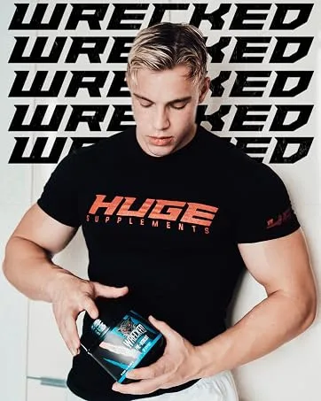 Huge Supplements Utilize Carb Blocker Nutrient Partitioner Support Healthy Metabolic Function with 1.5g Berberine 500mg Bitter Melon 125mg Cinnamon & More (120 Capsules) - Oliver Forslin and Wrecked Pre-Workout
