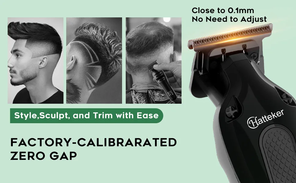 Hatteker Professional Hair Clippers for Men Cordless Clippers and Trimmers Set Barber Clippers Set Rechargeable Beard Trimmer - 656-3