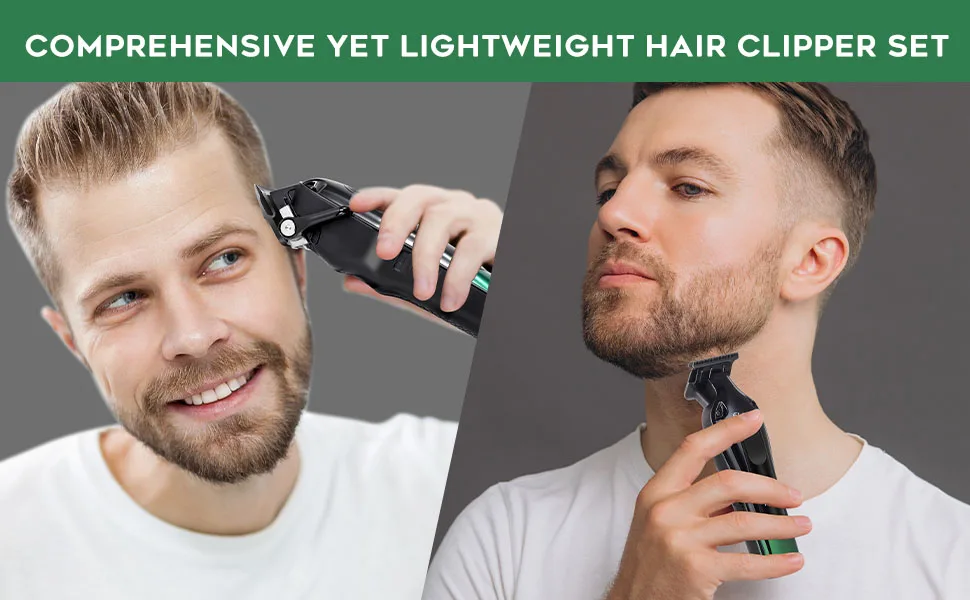 Hatteker Professional Hair Clippers for Men Cordless Clippers and Trimmers Set Barber Clippers Set Rechargeable Beard Trimmer - 656-6