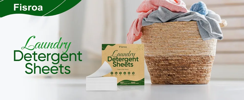 Travel Laundry Detergent Sheets Fisroa 300 Loads Eco-friendly Washing Detergent Sheets Plastic-Free Washer Sheets Fresh Linen Scent Liquidless Laundry Sheets Strips for Camping Dorm - laundry detergent