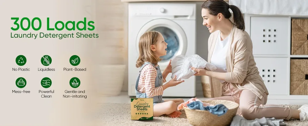 Travel Laundry Detergent Sheets Fisroa 300 Loads Eco-friendly Washing Detergent Sheets Plastic-Free Washer Sheets Fresh Linen Scent Liquidless Laundry Sheets Strips for Camping Dorm - laundry detergent sheets
