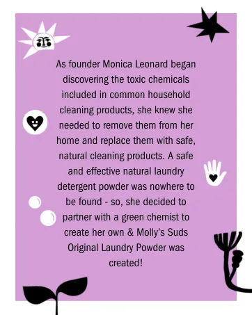 Molly's Suds 2-in-1 Original Laundry Powder with Oxygen Brightener Boost | Natural Laundry Detergent & Stain Remover | Peppermint with Hint of Lemon 120 Loads - brand story 3