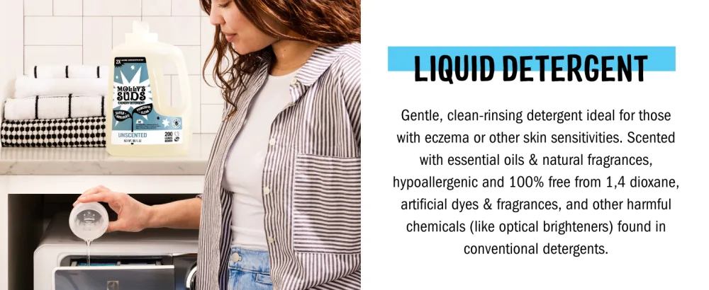 Molly's Suds Liquid Laundry Detergent | Natural Laundry Detergent Soap for Sensitive Skin | 2x Concentrated High Efficiency (HE) | Lavender - 100 Loads Lavender 52 Fl Oz - LLD desktop