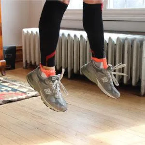 Thirty48 Graduated Calf Compression Sleeves 15-20 OR 20-30 mmHg | Maximize Fast Recovery by Increasing Oxygen to Muscles Medium 1 Pair Fluorescent Pink - Leg Design
