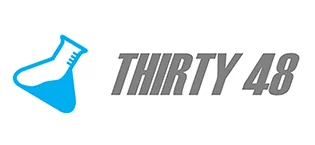 Thirty48 Graduated Calf Compression Sleeves 15-20 OR 20-30 mmHg | Maximize Fast Recovery by Increasing Oxygen to Muscles Medium 1 Pair Fluorescent Pink - Thirty48 Logo