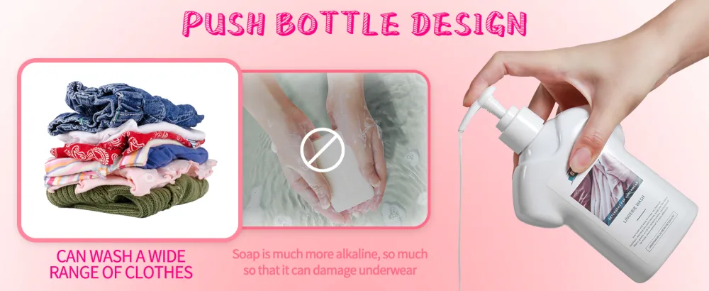 Lingerie Detergent - Double Concentrated Lady Scented Delicate Underwear Cleaning Liquid - 10.14 Fl Oz (4 Broom) - Lingerie Detergent