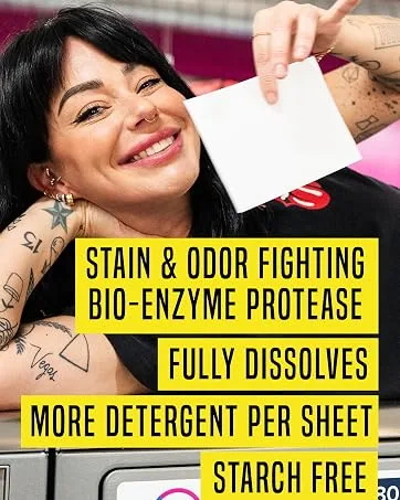 Laundry Detergent Sheets Eco & Earth Friendly No Plastic Jug Pre-measured Concentrated Power Biodegradable sheet Mess Free Lightweight Breeze to use Hypoallergenic Travel Friendly 100 Loads Killer Clean - Laundry Detergent Sheet, Slay Laundry Holy Sheet