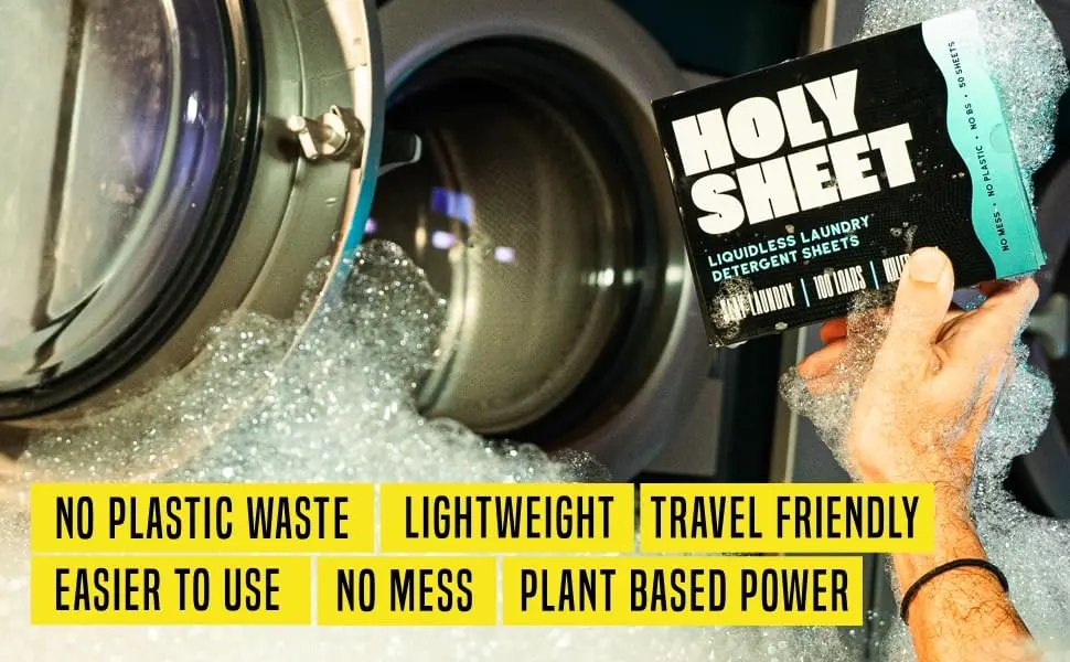 Laundry Detergent Sheets Eco & Earth Friendly No Plastic Jug Pre-measured Concentrated Power Biodegradable sheet Mess Free Lightweight Breeze to use Hypoallergenic Travel Friendly 100 Loads Killer Clean - Slay Laundry Holy Sheet Detergent Sheets