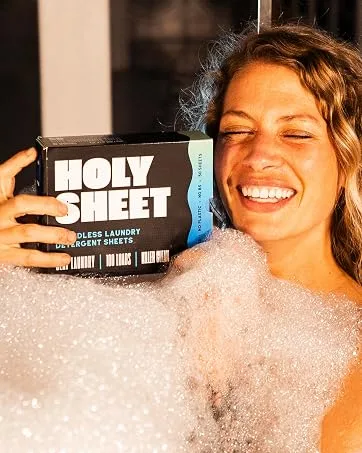 Laundry Detergent Sheets Eco & Earth Friendly No Plastic Jug Pre-measured Concentrated Power Biodegradable sheet Mess Free Lightweight Breeze to use Hypoallergenic Travel Friendly 100 Loads Killer Clean - Slay laundry Holy Sheet laundry Detergent Sheet