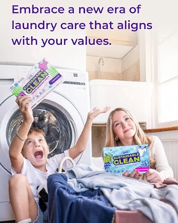 Laundry Detergent Sheets - Made in Sweden Up to 100 loads 50 Sheets Sustainable Clean Liquidless Technology Dissolves Instantly No Harsh Chemicals Eco-Friendly. (Ocean Breeze) - Kid Friendly