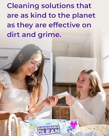 Laundry Detergent Sheets - Made in Sweden Up to 100 loads 50 Sheets Sustainable Clean Liquidless Technology Dissolves Instantly No Harsh Chemicals Eco-Friendly. (Ocean Breeze) - Safe Detergent