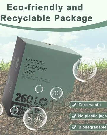 Laundry Detergent Sheets Up To 260 Loads for Lower Cost and Last Longer Use Fresh Scent Laundry Sheets Eco-Friendly Liquidless Soap Strips Plant-based Hypoallergenic Washing Supplies - Laundry Detergent Sheets