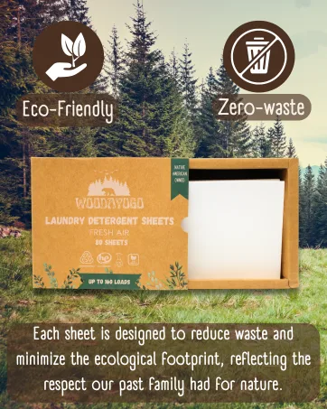 Laundry Detergent Sheets - Eco Friendly Hypoallergenic Laundry Detergent Sheets for Sensitive Skin Natural Plant-Based Smell (80 Sheets - up to 160 Loads) - Brand Story 4a