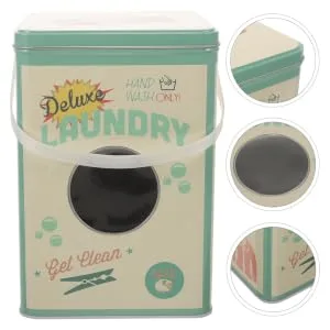 Laundry Detergents Bucket Laundry Powders Bin Washing Beads Storage Tin with Airtight Lid Handles laundry Detergents Powders Storage Box - product information 16