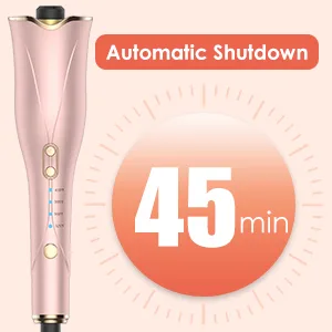 Auto Hair Curler Automatic Curling Iron Wand with 1" Large Rotating Barrel & 4 Temps & 3 Timer Settings Curling Iron with Dual Voltage Auto Shut-Off Fast Heating Spin Iron for Hair Styling Gold - automatic curling iron