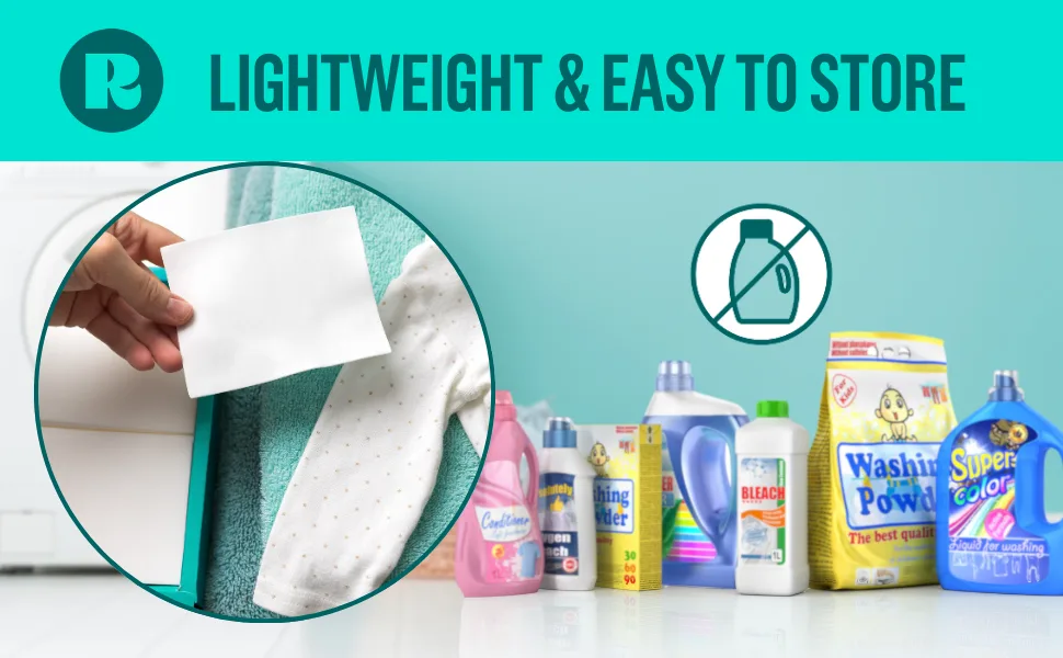 Rella Powerful Laundry Detergent Sheets 60 Laundry Sheets Family Owned & Operated Laundry Soap Sheets with Fresh Linen Scent Biodegradable Eco Friendly Travel Laundry Detergent Sheets - Rella A+ 6
