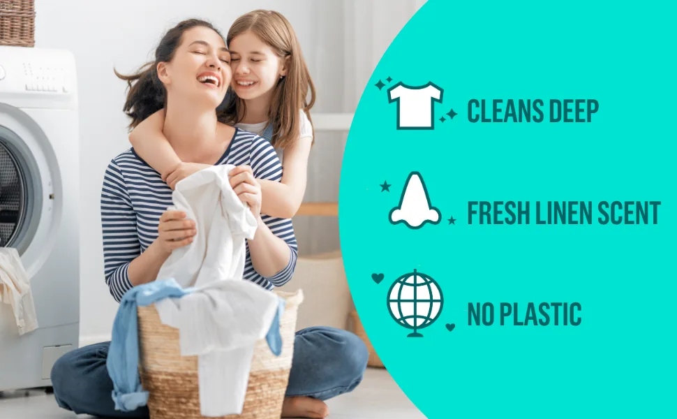 Rella Powerful Laundry Detergent Sheets 60 Laundry Sheets Family Owned & Operated Laundry Soap Sheets with Fresh Linen Scent Biodegradable Eco Friendly Travel Laundry Detergent Sheets - Rella A+ 7