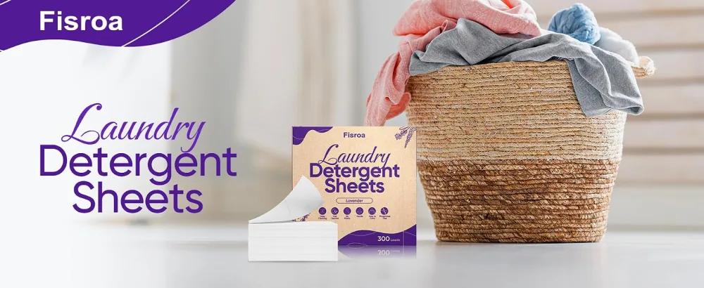 Lavender Laundry Detergent Sheets Travel Eco-friendly 300 Loads Fisroa Clothes Washing Detergent Sheets Plastic-Free Washer Sheets Liquidless Laundry Sheets Strips Tablet - laundry sheets