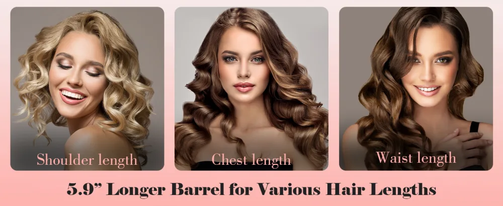 1 1/4 Inch Tourmaline Ceramic Curling Iron with LCD Display Dual Voltage for Long Hair Includes Glove Comb Clips and Pad - product information 20