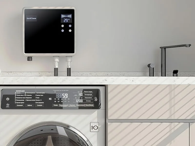 Ozone Laundry Washer System - 2 Outlets! - Stainless Sprayer - Blue Hose - ozone laundry ozone water ozone generator for washing machine baby clothes washing ozone washer o3