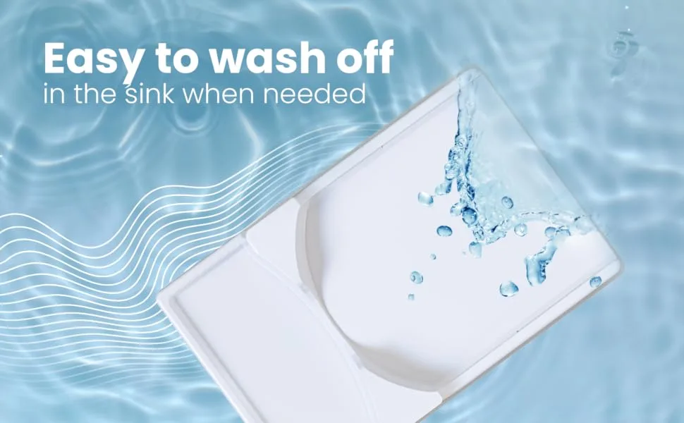 Skywin No-Spill Liquid Laundry Detergent Holder Organizer and Drip Tray for Laundry Room Organization with Laundry Soap Catcher Tray (No Strap White) 1 White - product information 6