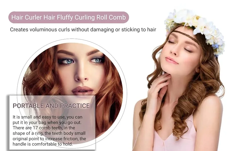 Curling Roll Comb Lightweight Professional Hairstyling Tools for Hair Salon Home Use - product information 35