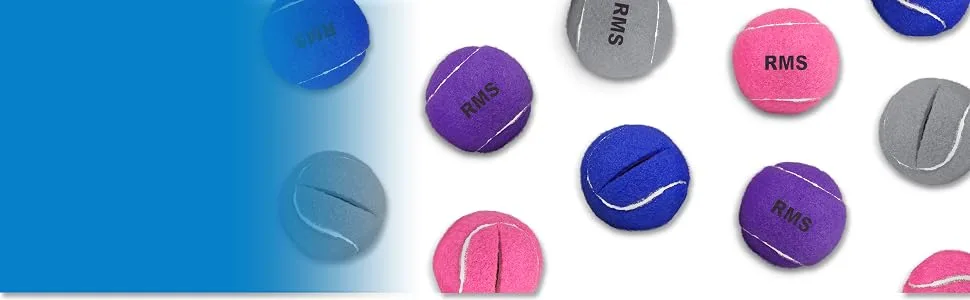 RMS Walker Glide Balls - A Set of 2 Balls with Precut Opening for Easy Installation, Fit Most Walkers (Purple) - walker balls flatlay