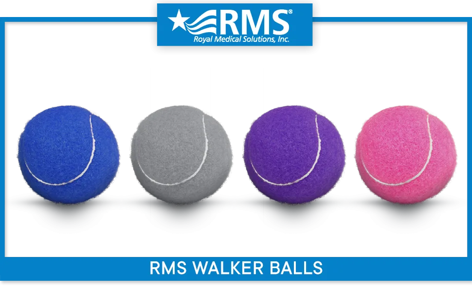 RMS Walker Glide Balls - A Set of 2 Balls with Precut Opening for Easy Installation, Fit Most Walkers (Purple) - Walker glide balls in different colors