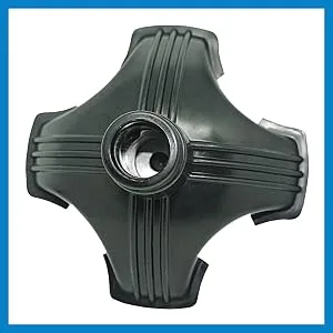 RMS Cane Tip - Self Standing Quad Base Replacement for Most Walking Canes, Walking Sticks, Folding Canes or Offset Quad Pod or Tripod Canes - 4 Prong Rubber Cane Foot Pad (Black) - square cane base for self standing by itself base 4 feet cane accessory for balance and stability