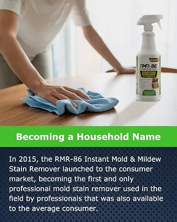RMR Brands Complete Mold Killer & Stain Remover Bundle - Mold and Mildew Prevention Kit, Disinfectant Spray, Mold and Mildew Stain Remover, Includes 2 - 32 Ounce Bottles - Household